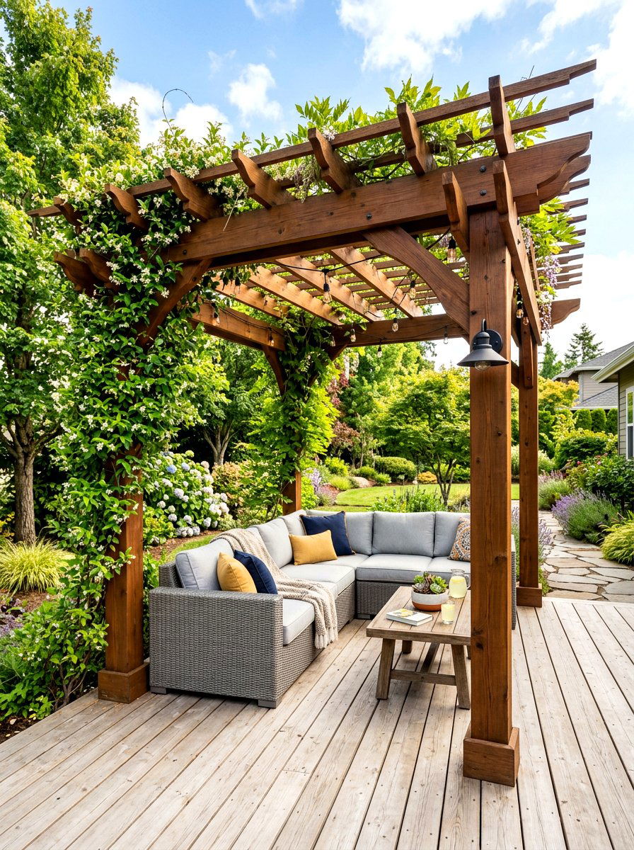 Wood Pergola - 30 covered patio ideas