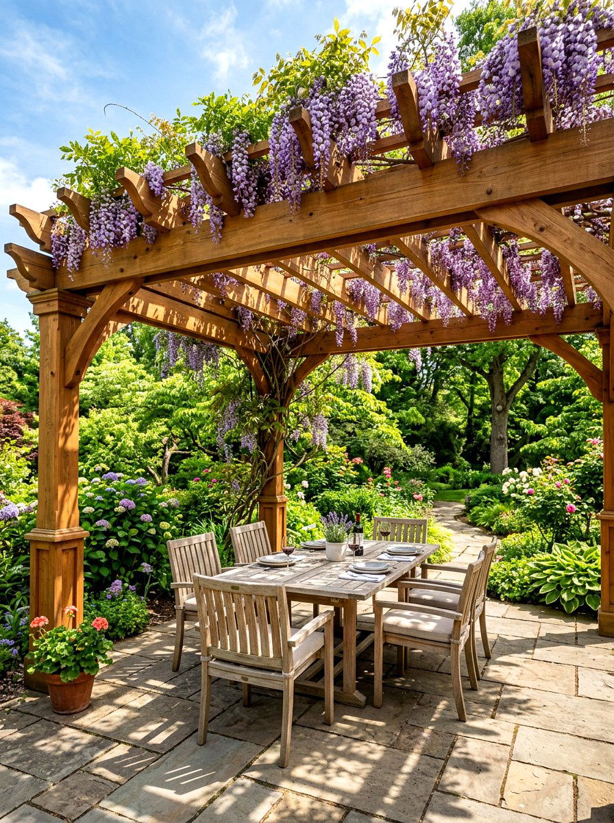 Wood Pergola - 30 patio cover ideas