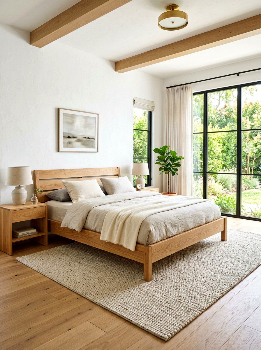 Wood Platform Bed - 30 organic modern bedroom ideas