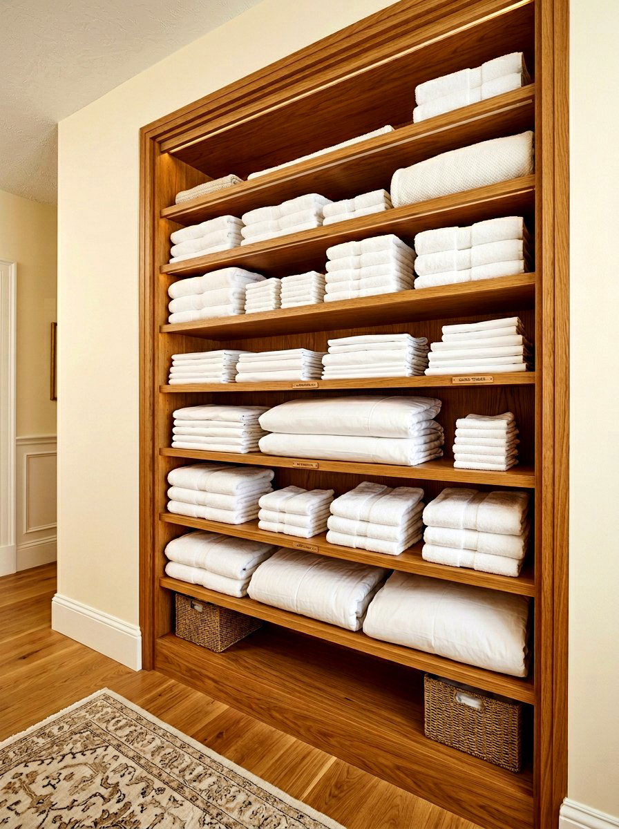Wood Shelf Linen Closet - 30 linen closet ideas