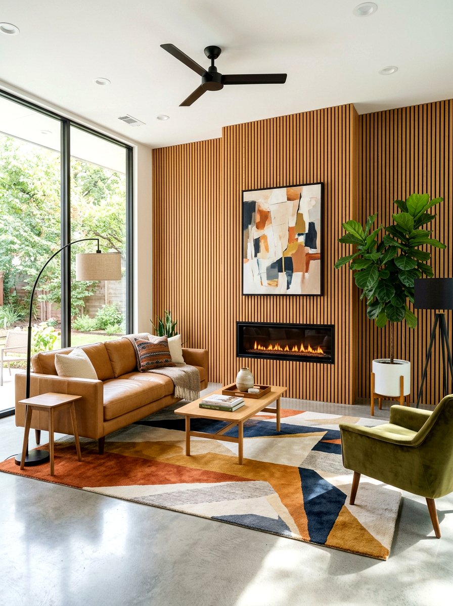 Wood Slat Fireplace Wall - 30 electric fireplace wall ideas