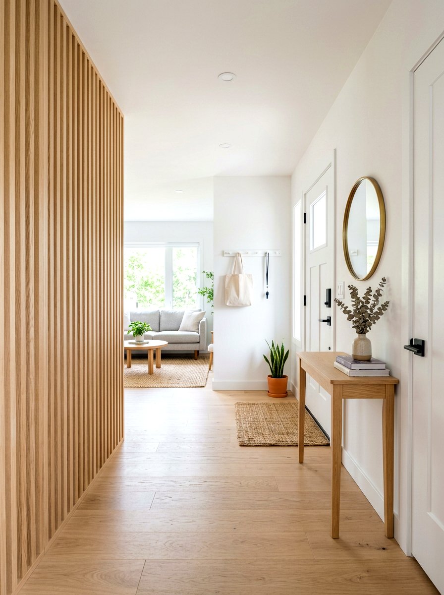 Wood Slat Room Divider - 30 partial wall room divider ideas