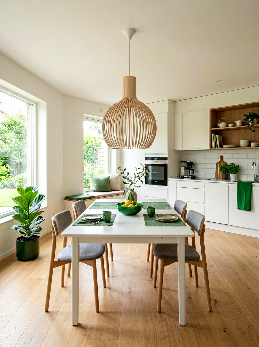 Wood Slat Scandinavian Kitchen Light - 30 oversized pendant lighting ideas