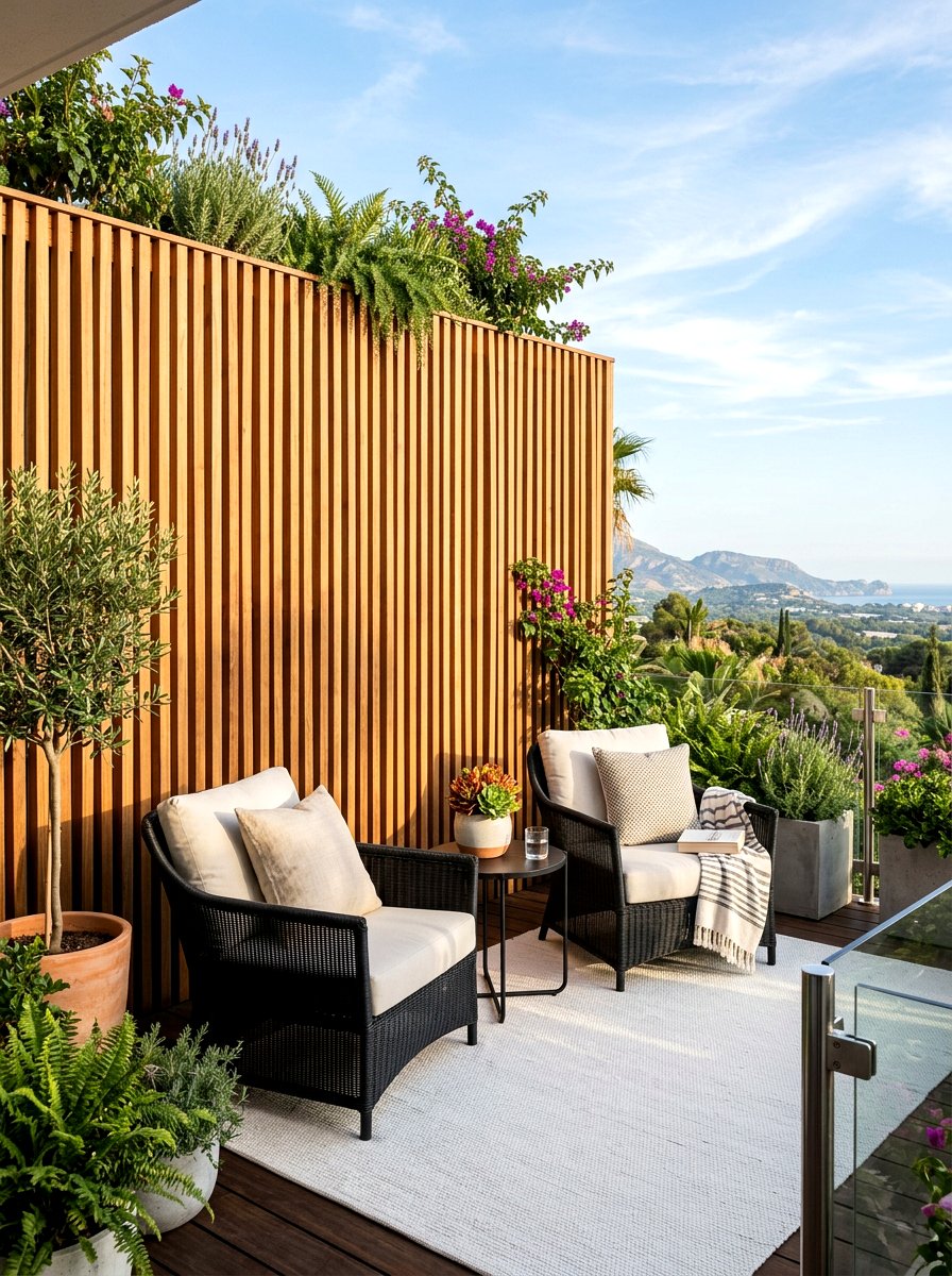 Wood Slat Wall - 30 patio accent wall ideas