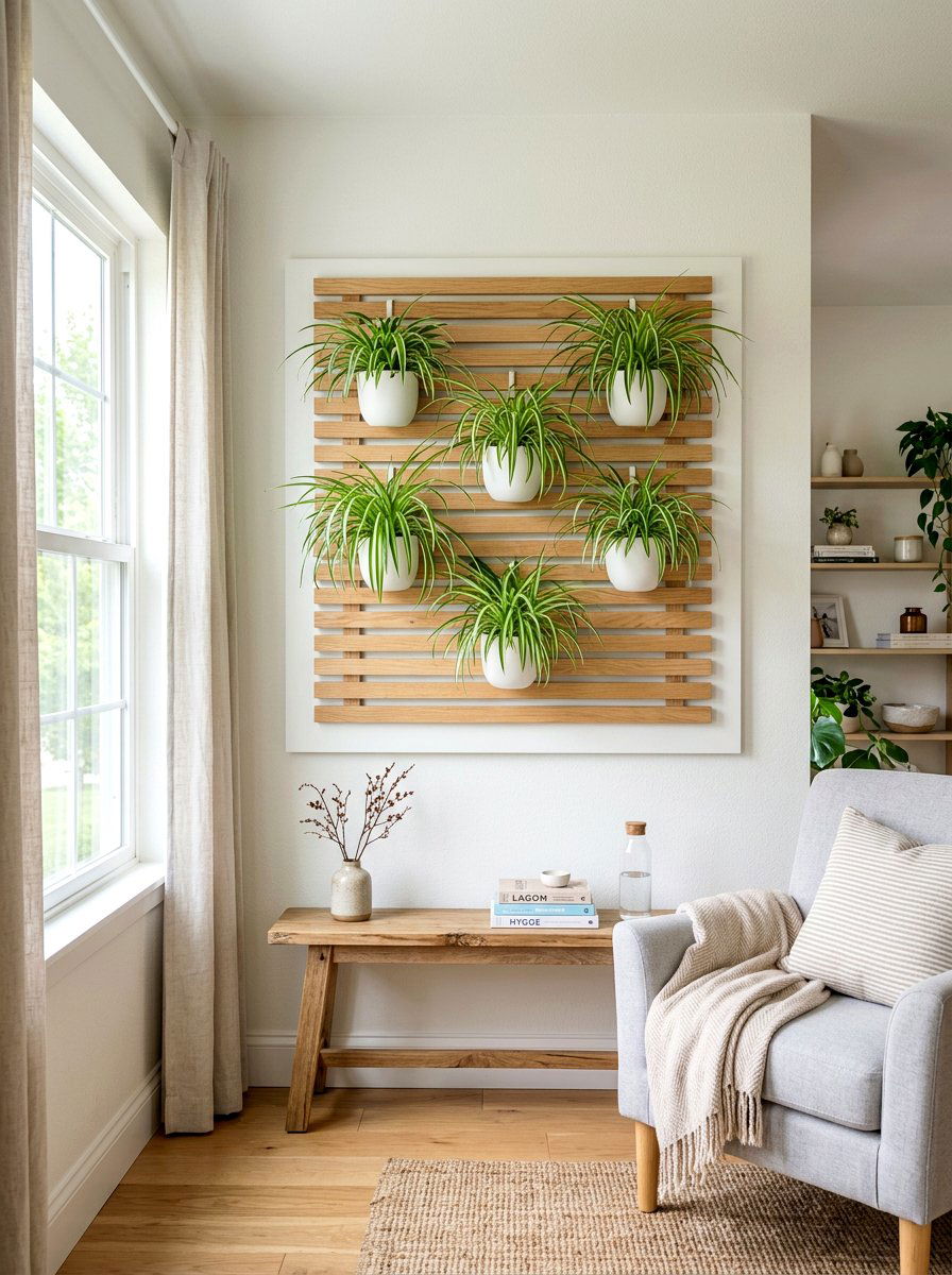 Wood Slat Wall Planter - 30 wall planter ideas