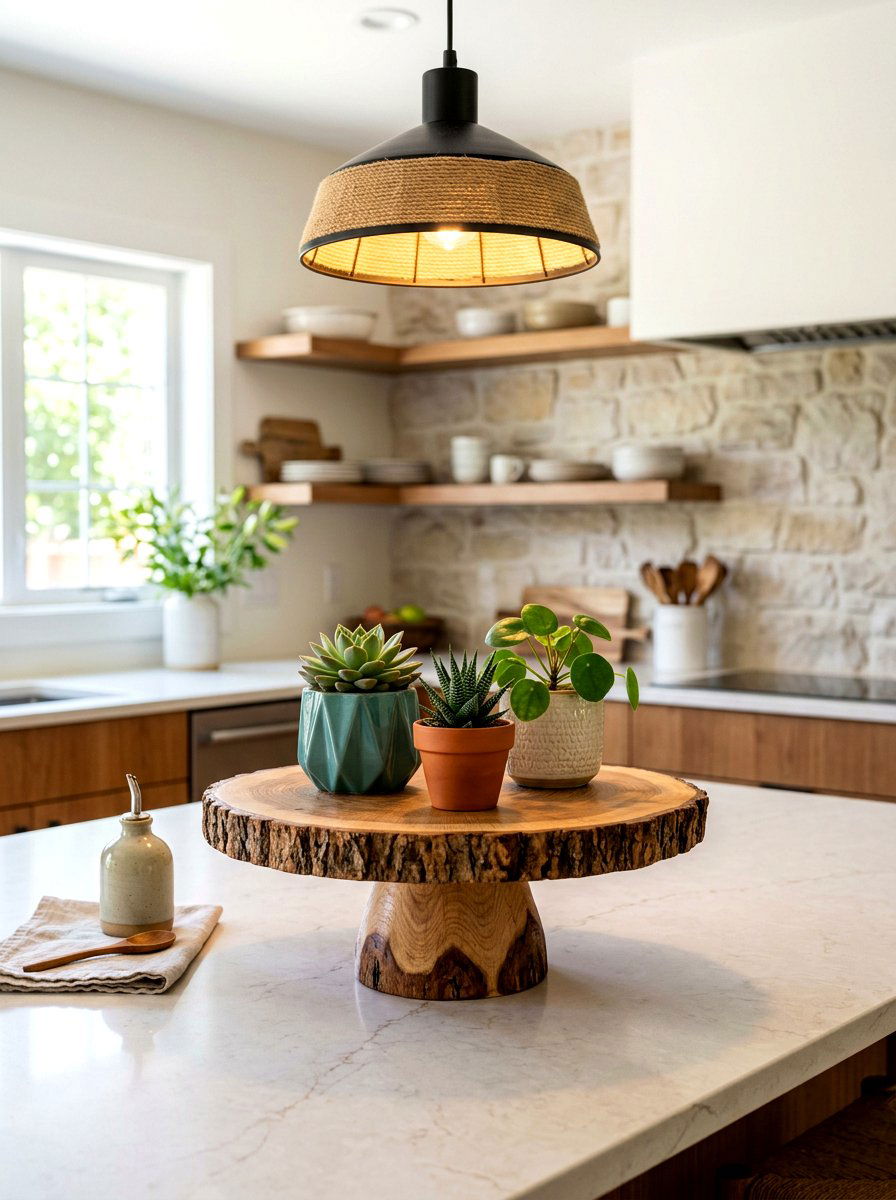 Wood Slice Cake Stand Kitchen Decor - 30 cake stand kitchen decor ideas