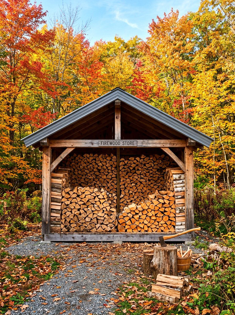 Wood Storage Shed - 30 farmhouse shed ideas