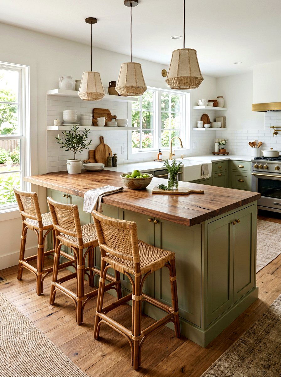 Wood Top Kitchen Peninsula - 30 kitchen peninsula ideas