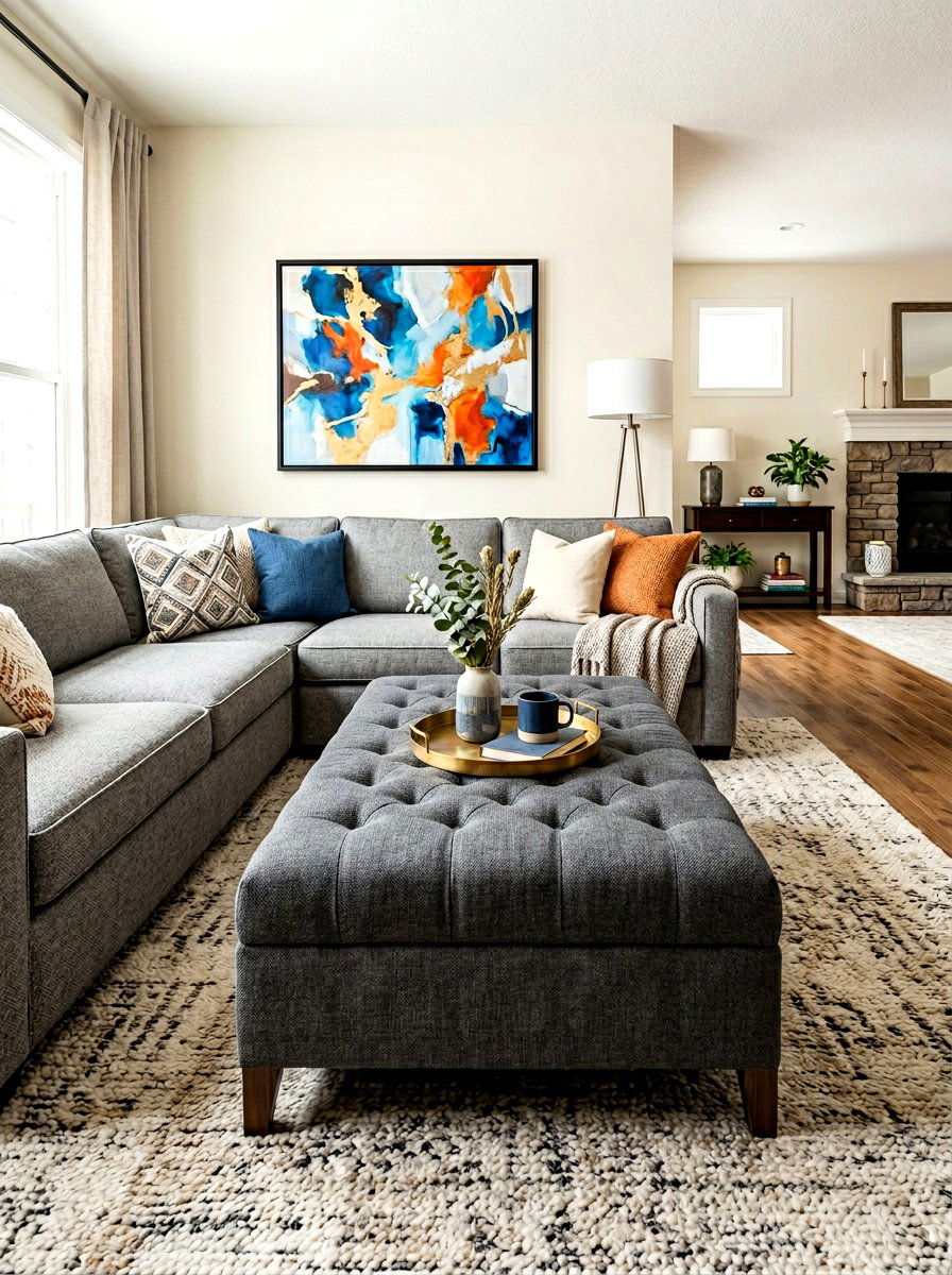 Wood Top Ottoman Coffee Table - 30 living room ottoman styling ideas