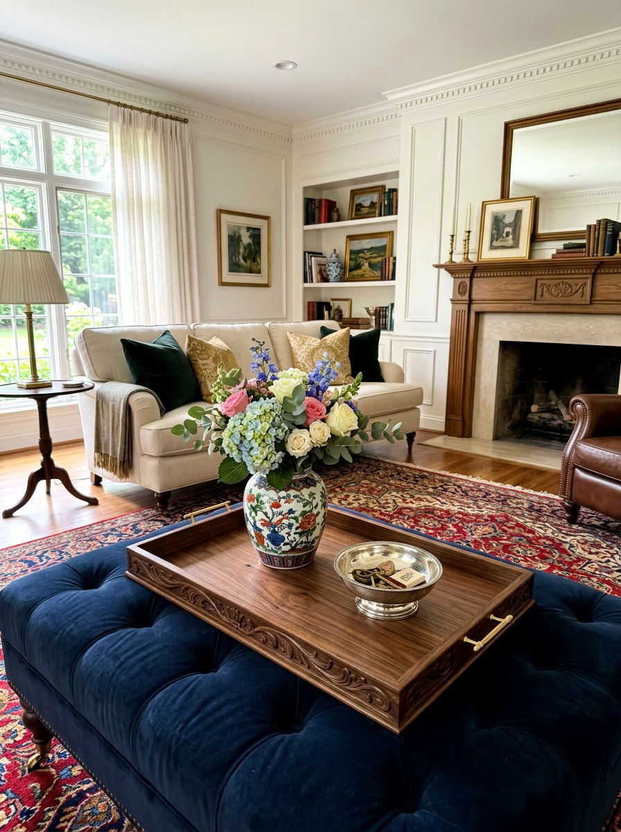 Wood Tray - 30 renter friendly old money decor ideas