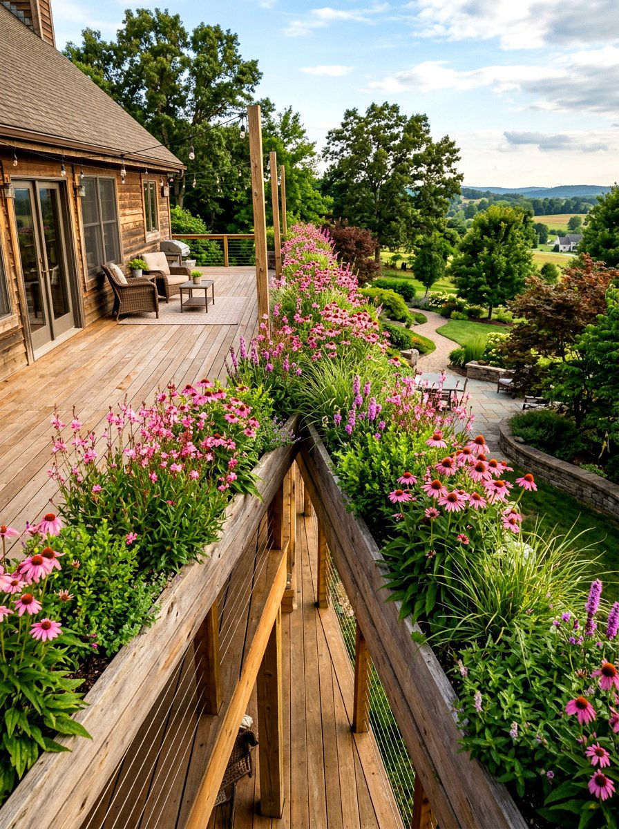 Wood Trough Garden Planter - 30 wooden planter ideas
