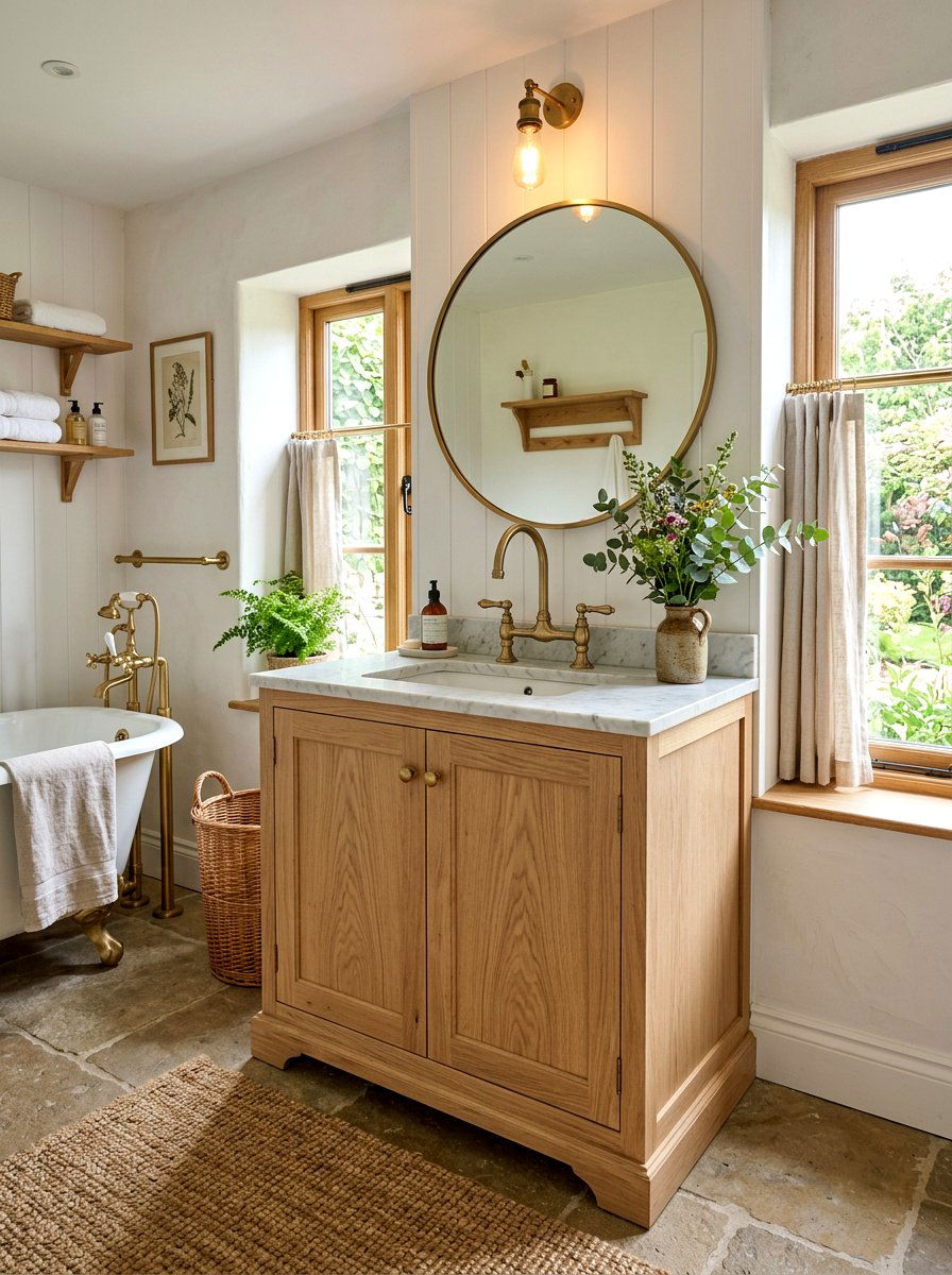 Wood Vanity Bridge Faucet - 30 bridge faucet bathroom ideas