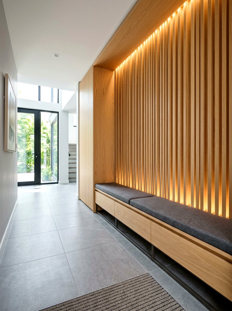 Wood Wall Paneling - 30 narrow hallway ideas