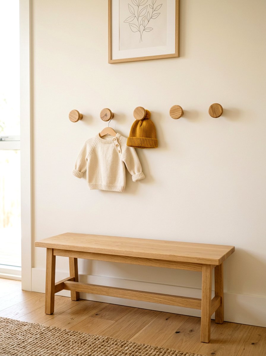 Wood Wall Pegs - 30 gender neutral heirloom nursery ideas