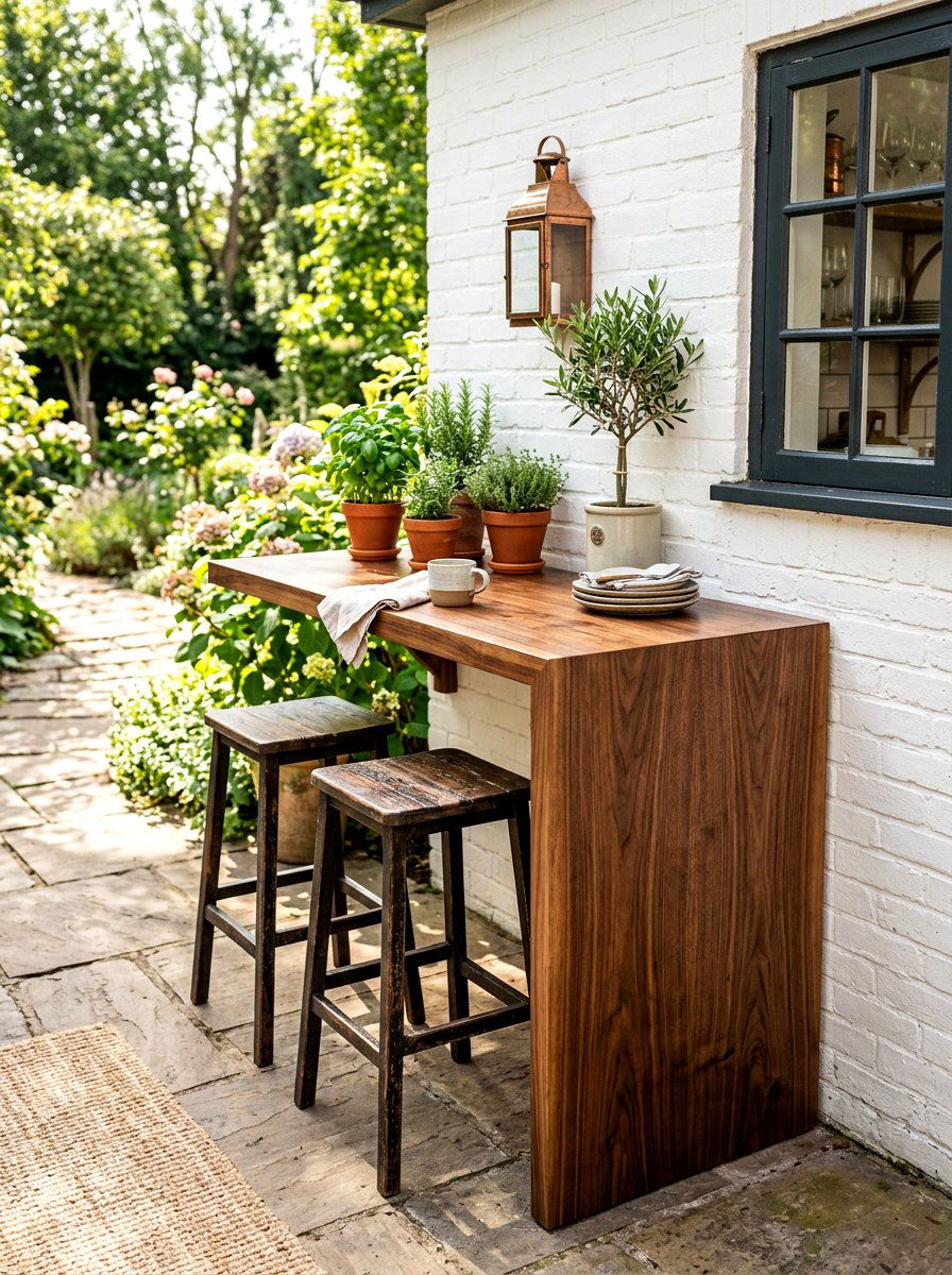 Wood Waterfall Countertop Breakfast Bar - 30 waterfall countertop ideas