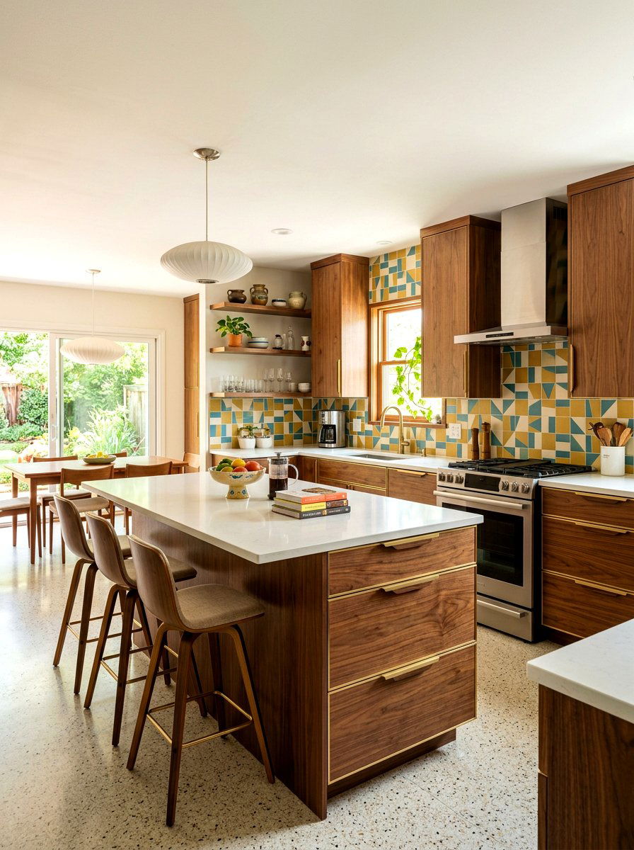 Wood and Metal Cabinet Grips - 30 kitchen hardware mix ideas