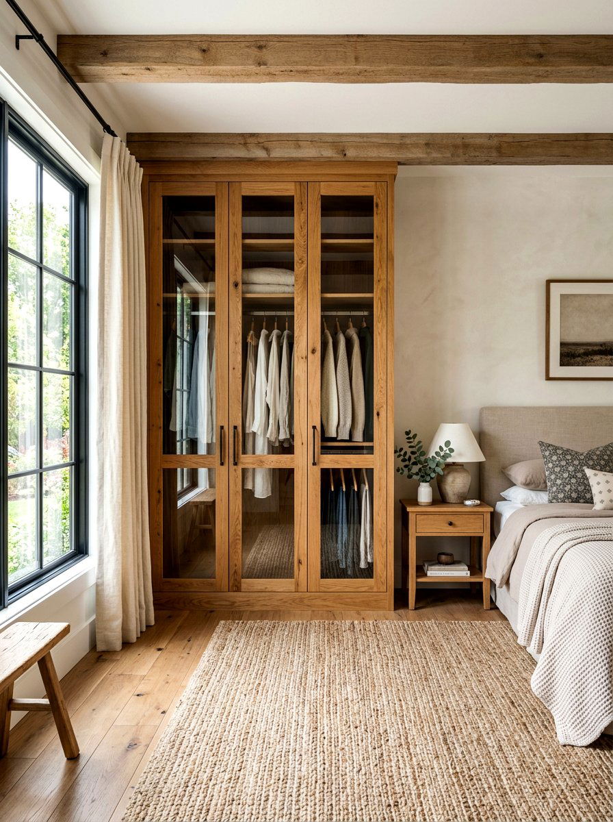 Wood and glass closet - 30 glass front closet ideas