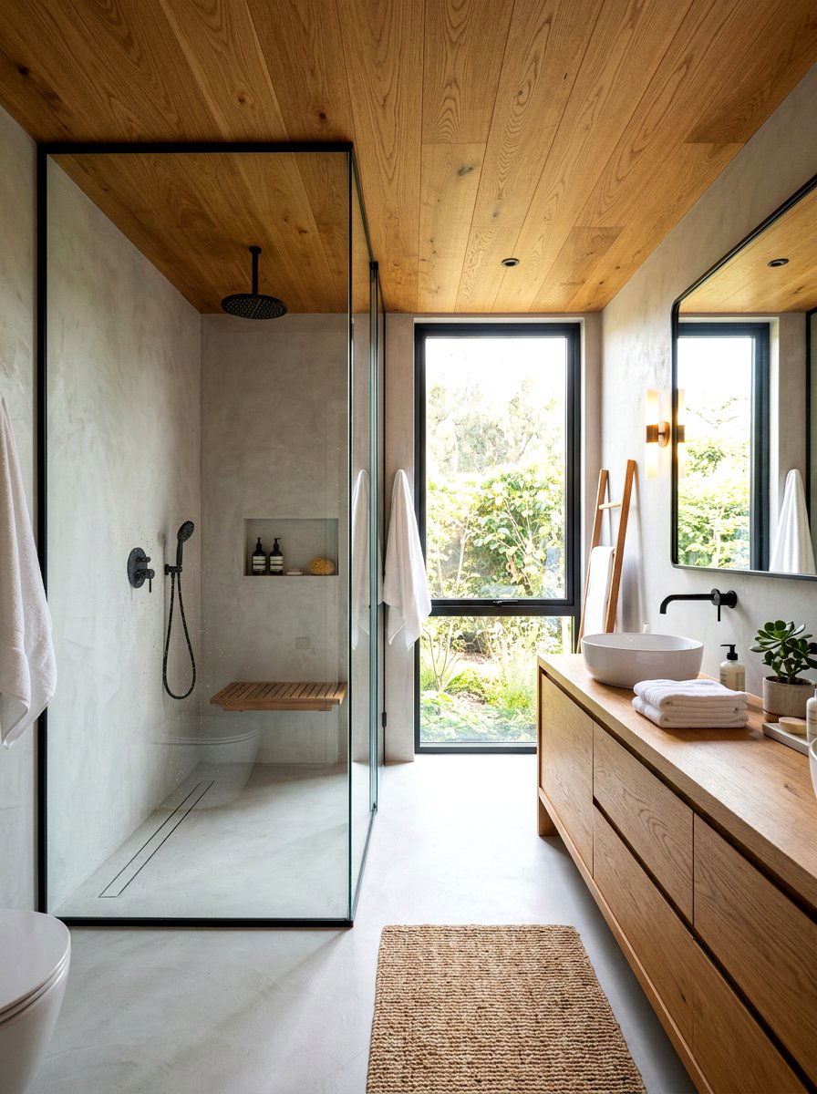 30 microcement shower ideas: Stunning Waterproof Shower Styles