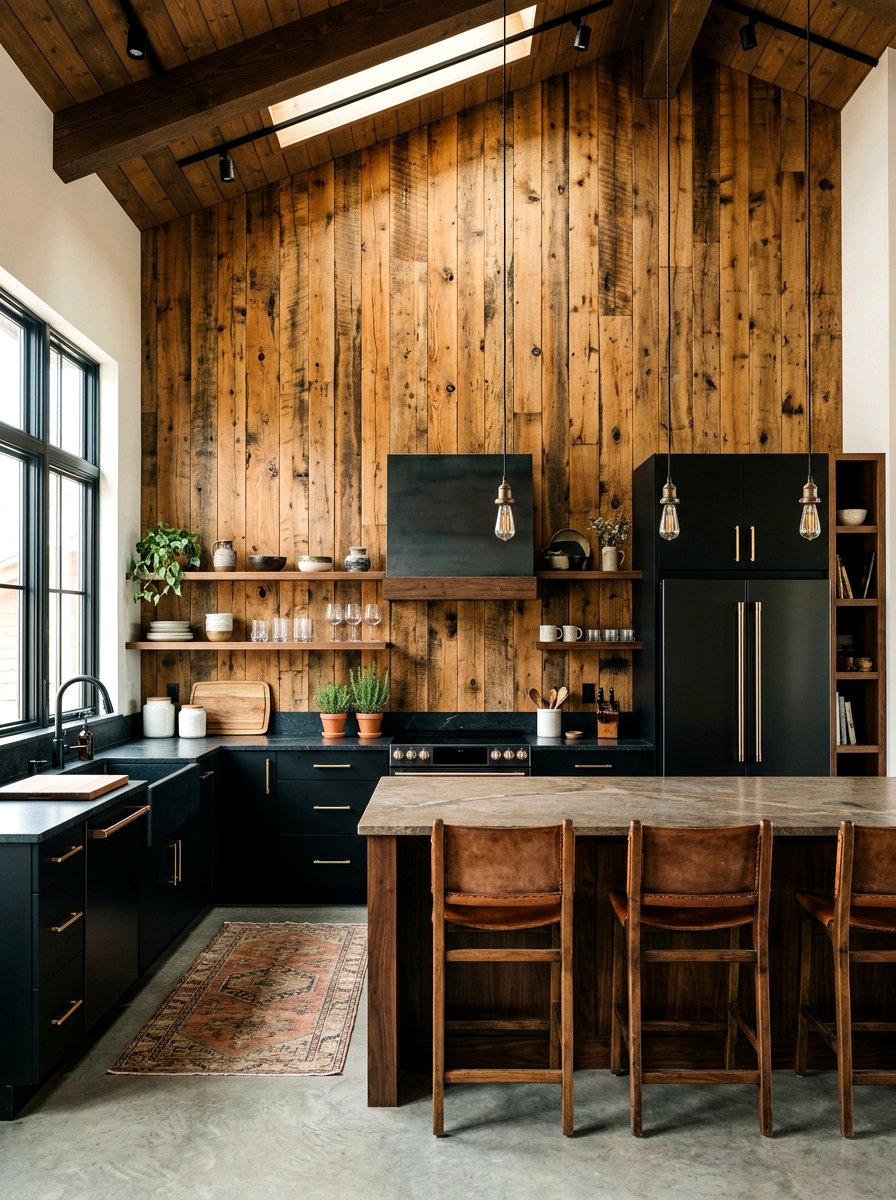 Wood backsplash kitchen - 30 full height backsplash ideas