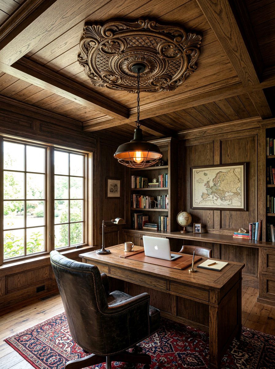 Wood ceiling medallion - 30 ceiling medallion ideas