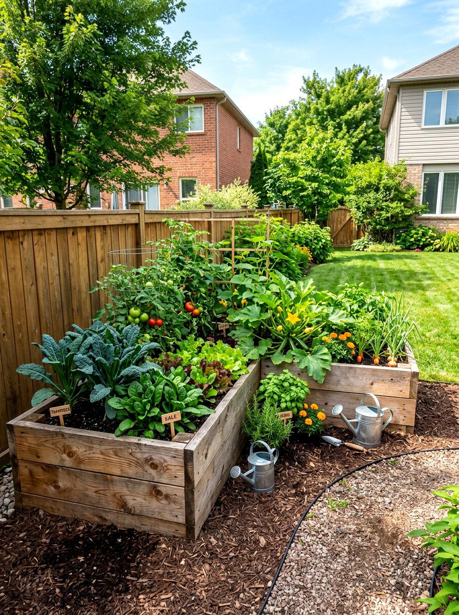 Wood corner garden bed - 30 raised bed corner ideas