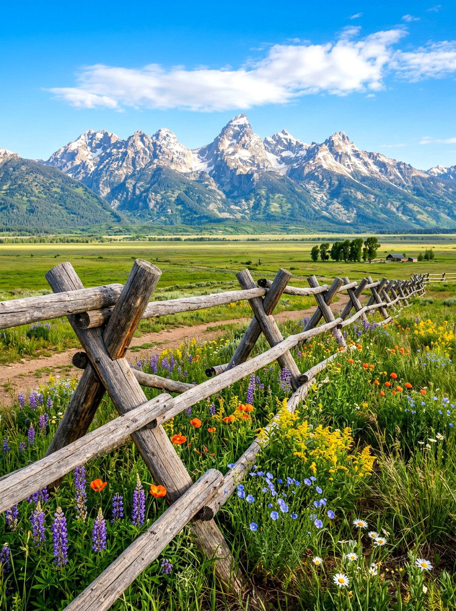 Wood fence - 30 cabin backyard landscaping ideas