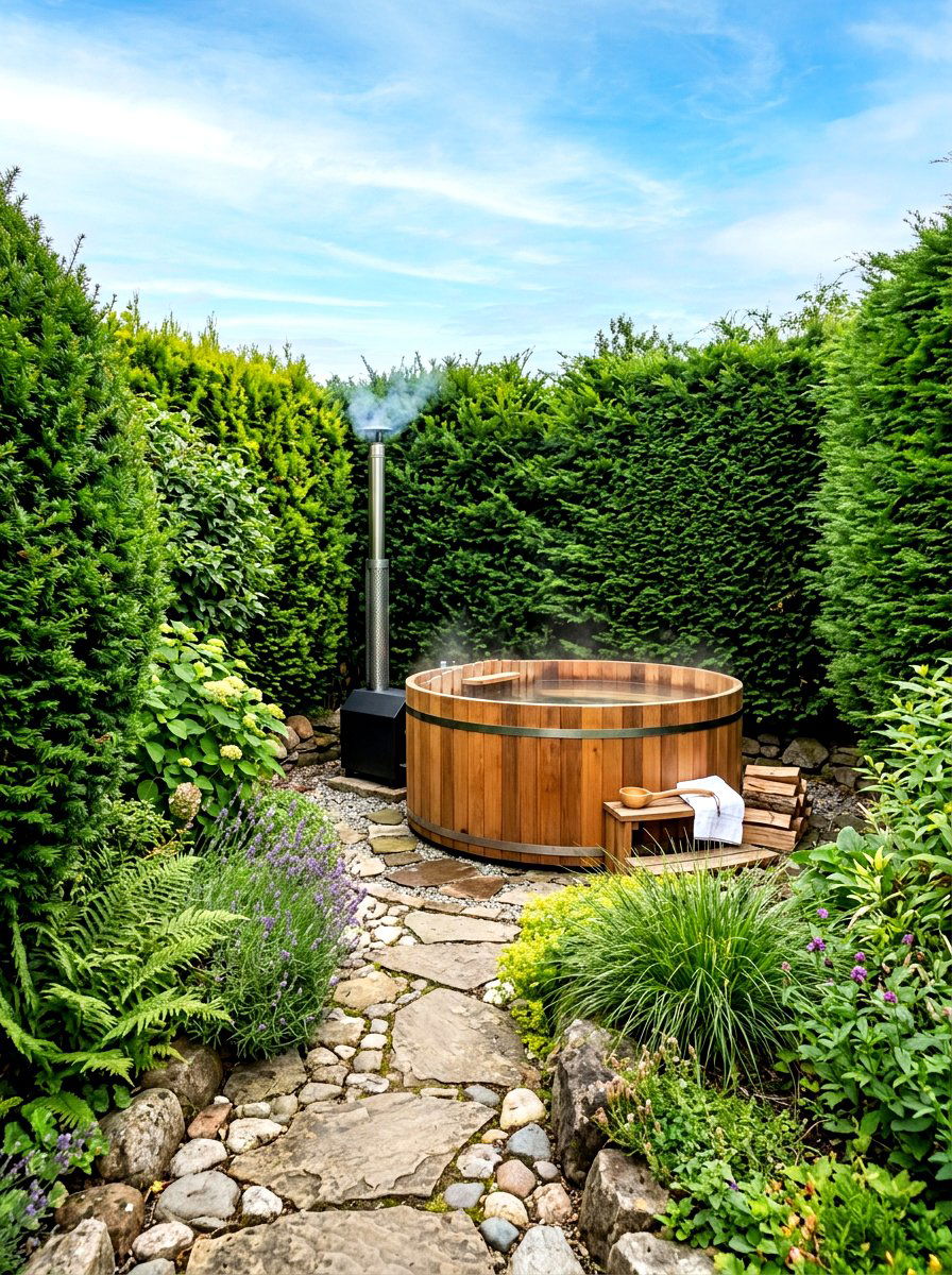 Wood fired tub - 30 backyard date night ideas