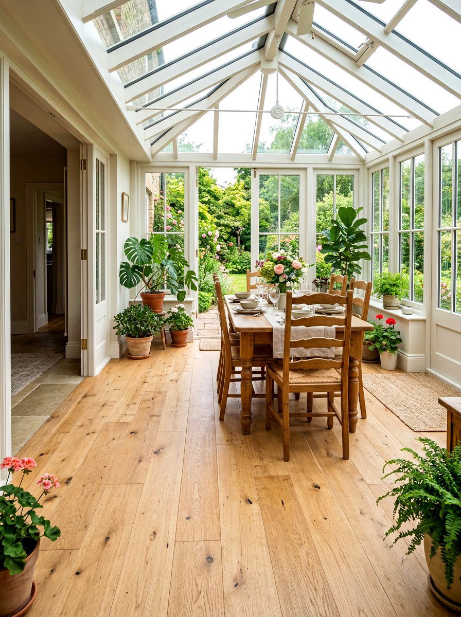 Wood flooring for conservatory - 30 conservatory decor ideas