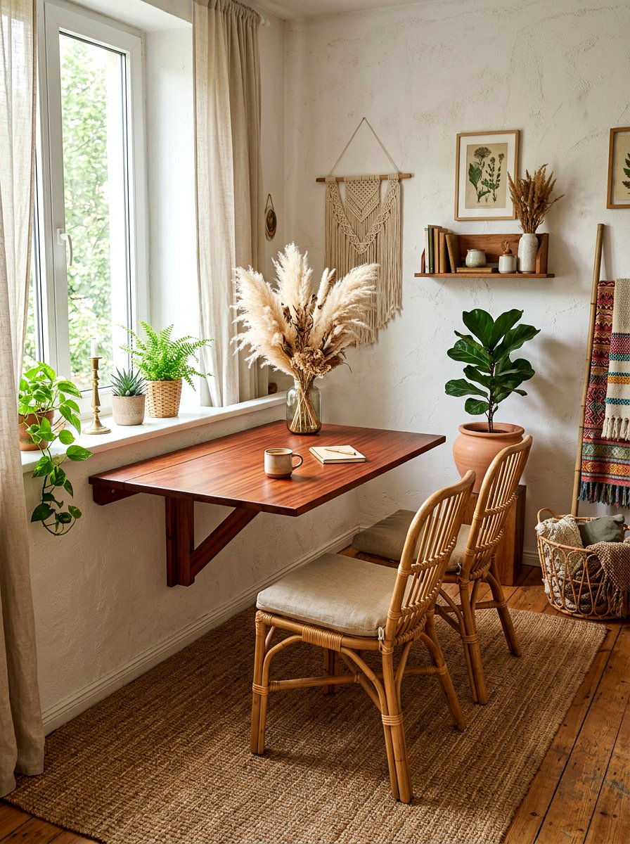 Wood folding wall table - 30 Murphy dining table ideas