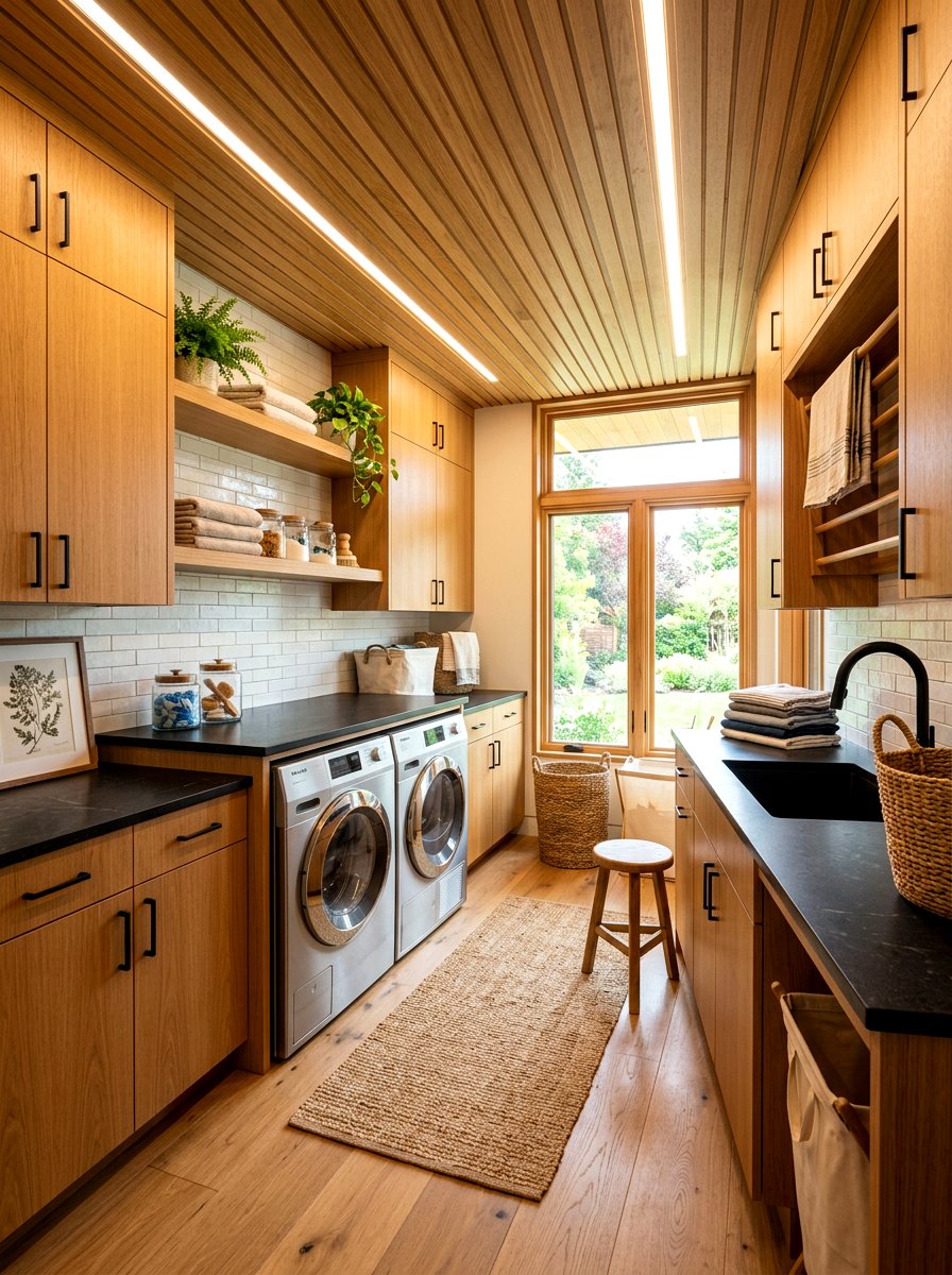 Wood laundry room - 30 laundry room ideas