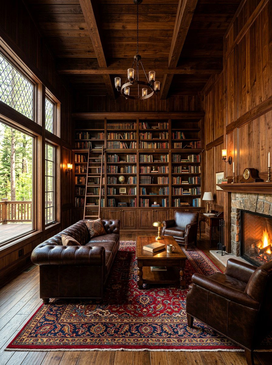 Wood paneled cozy cabin - 30 reading shed ideas