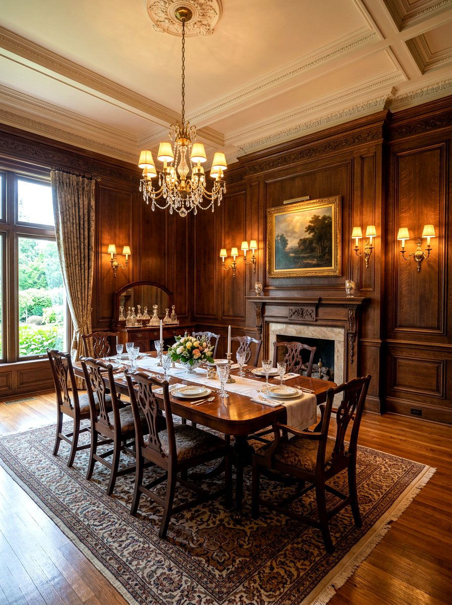Wood paneled walls - 30 Paris cafe dining room ideas