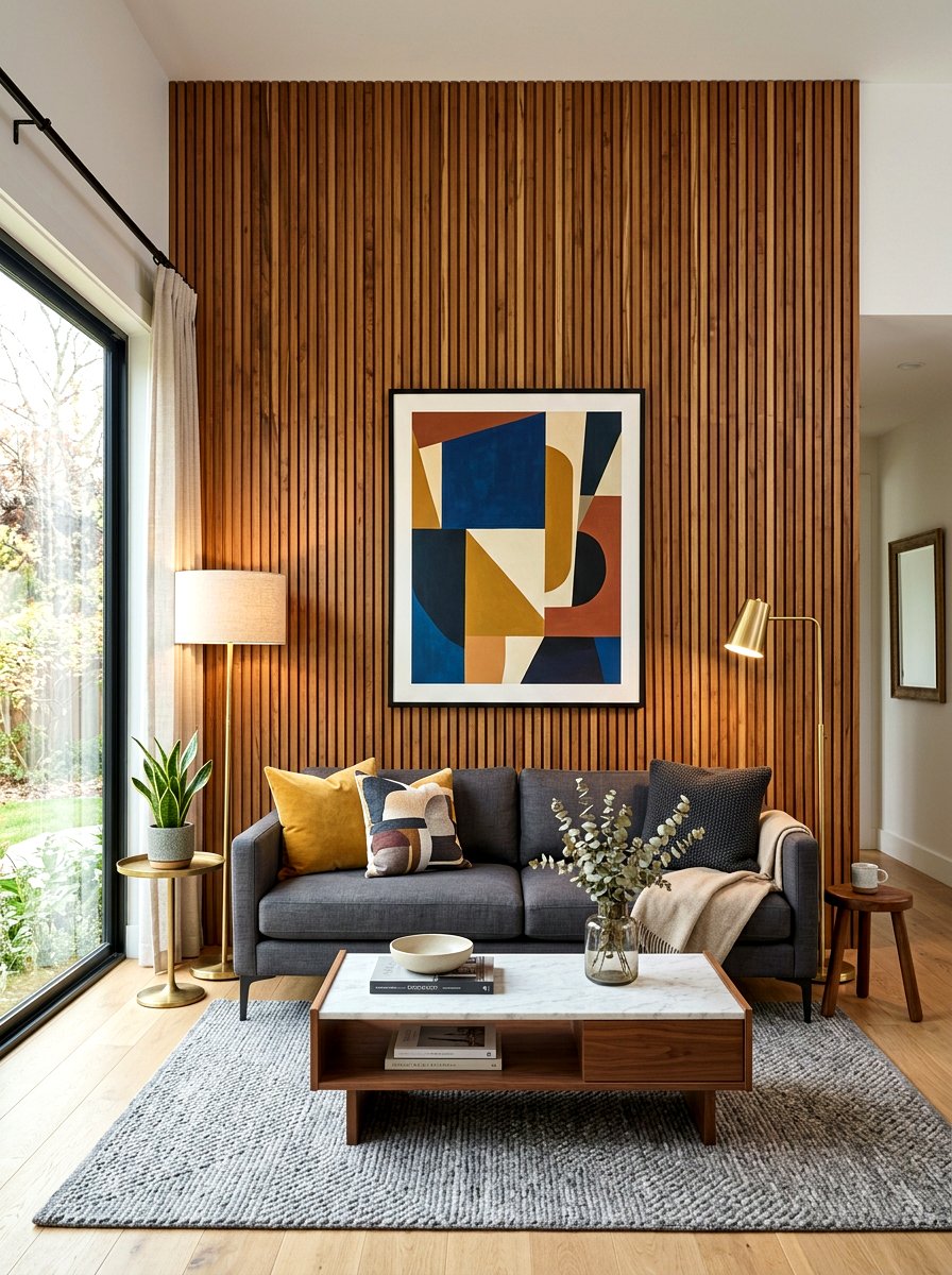 Wood paneling - 30 seventies living room ideas
