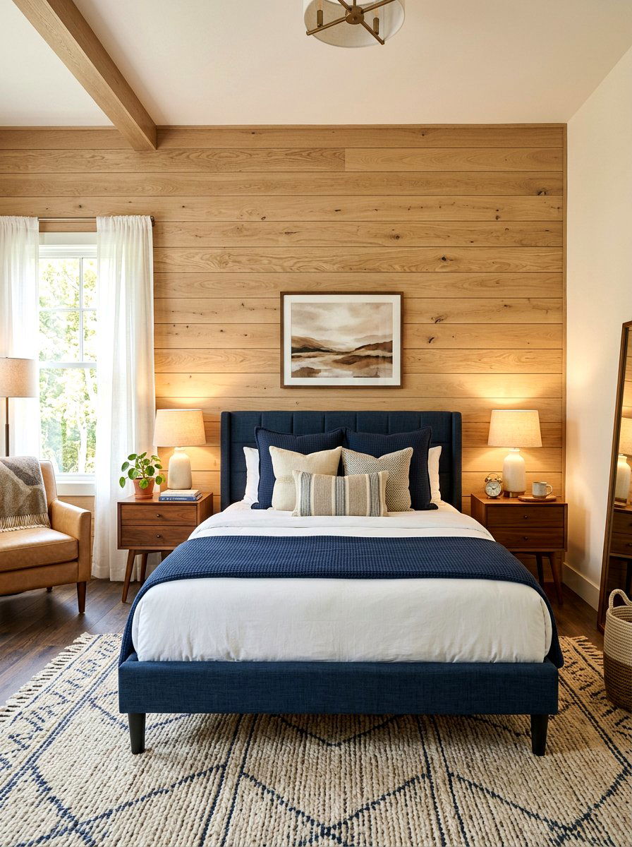 Wood paneling bedroom - 30 boys bedroom decor ideas