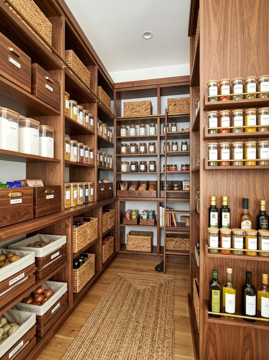 Wood pantry organization - 30 back kitchen pantry ideas