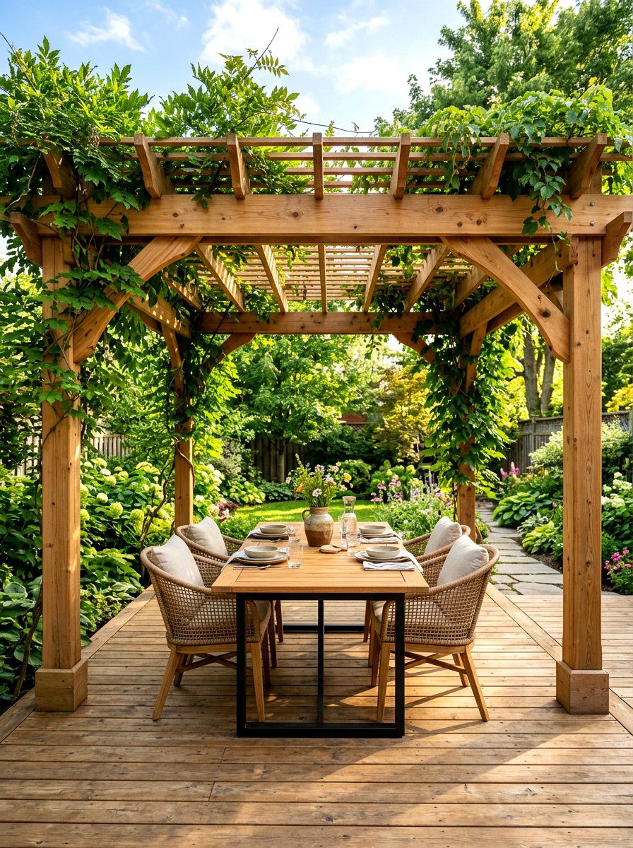 Wood pergola for deck - 30 deck shade ideas