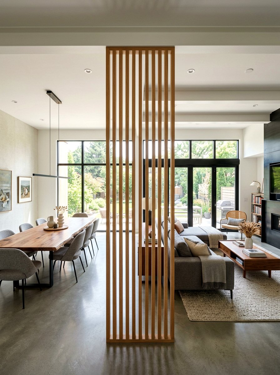 Wood slat wall room divider - 30 wood slat wall ideas