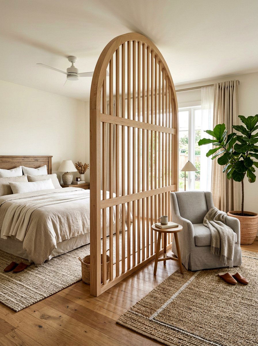 Wooden Arched Room Divider - 30 arched room divider ideas