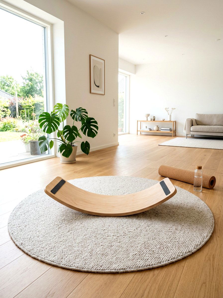 Wooden Balance Board Movement Zone - 30 Montessori playroom ideas