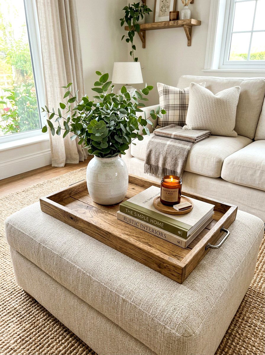 Wooden Coffee Table Tray - 30 decorative tray ideas