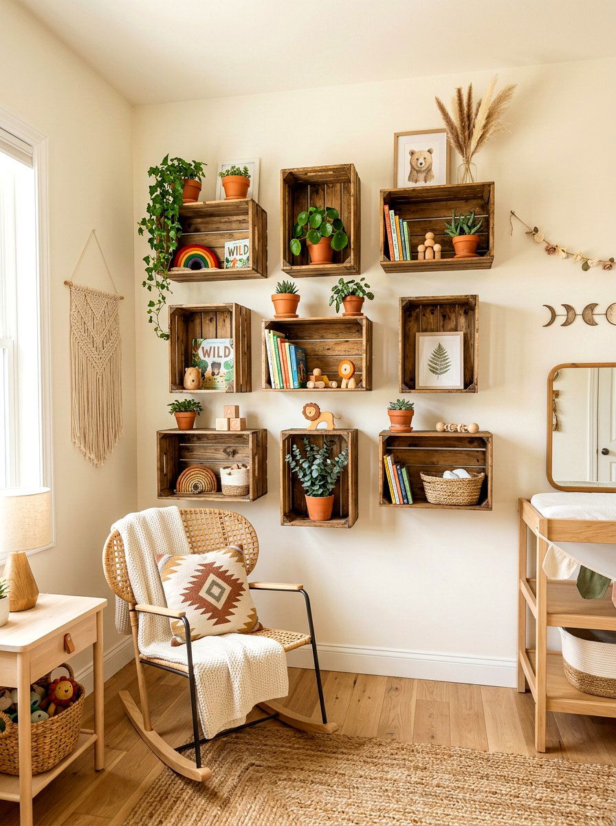 Wooden Crate Display - 30 toy rotation storage ideas