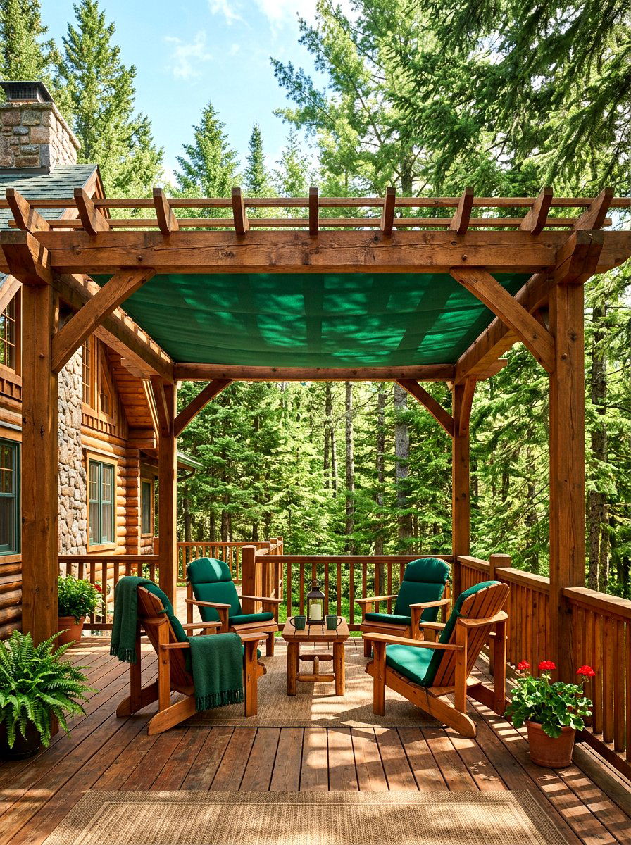 Wooden Deck Awning - 30 retractable awning ideas
