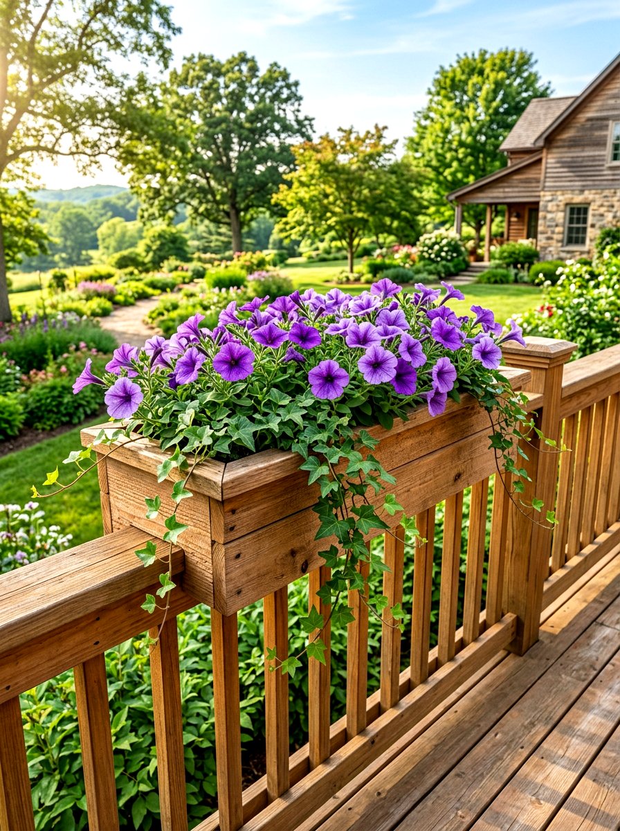Wooden Deck Railing Box - 30 deck railing planter ideas