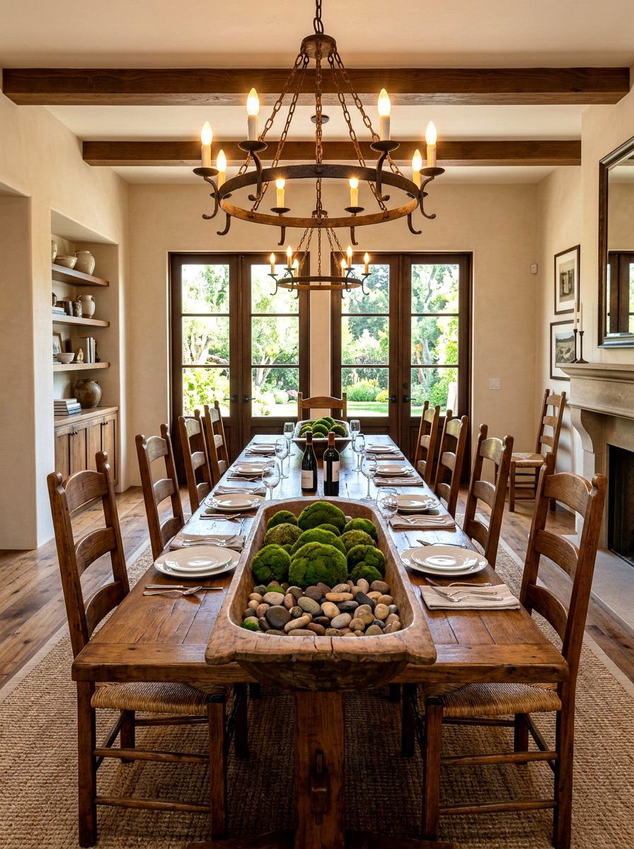 Wooden Dough Bowl Centerpiece - 30 rustic table centerpiece ideas