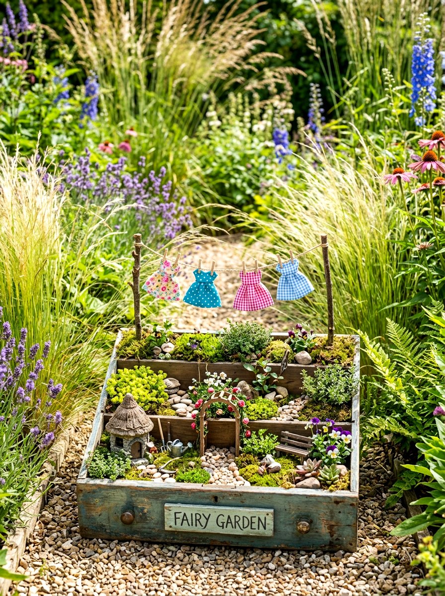 Wooden Drawer Fairy Garden - 30 fairy garden ideas