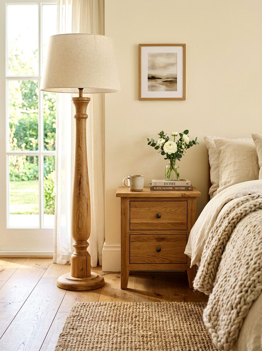 Wooden Floor Lamp - 30 floor lamp bedroom corner ideas