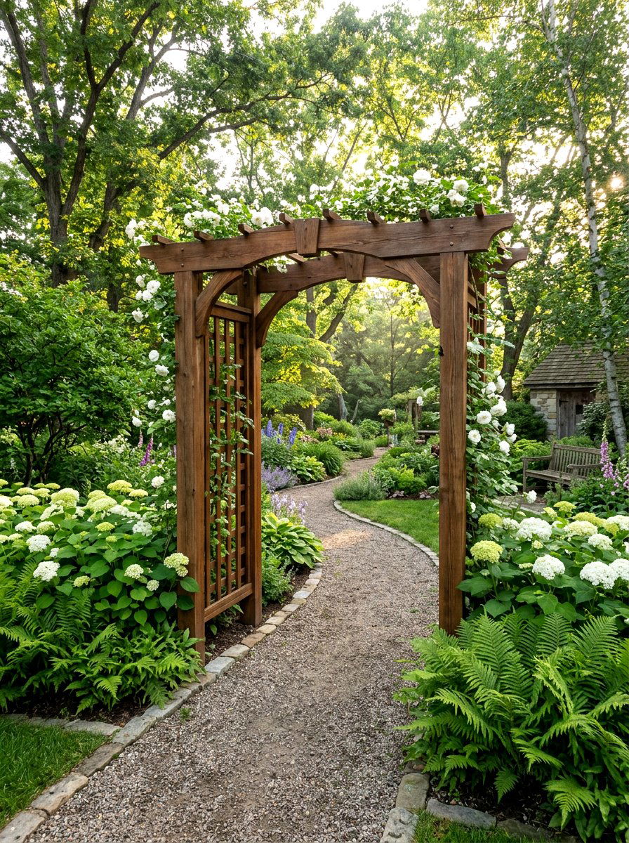 Wooden Garden Arbor - 30 garden arbor ideas