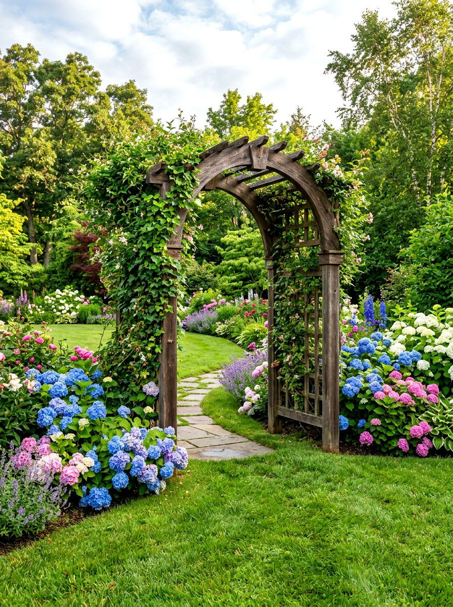 Wooden Garden Arbor - 30 arbor bench ideas