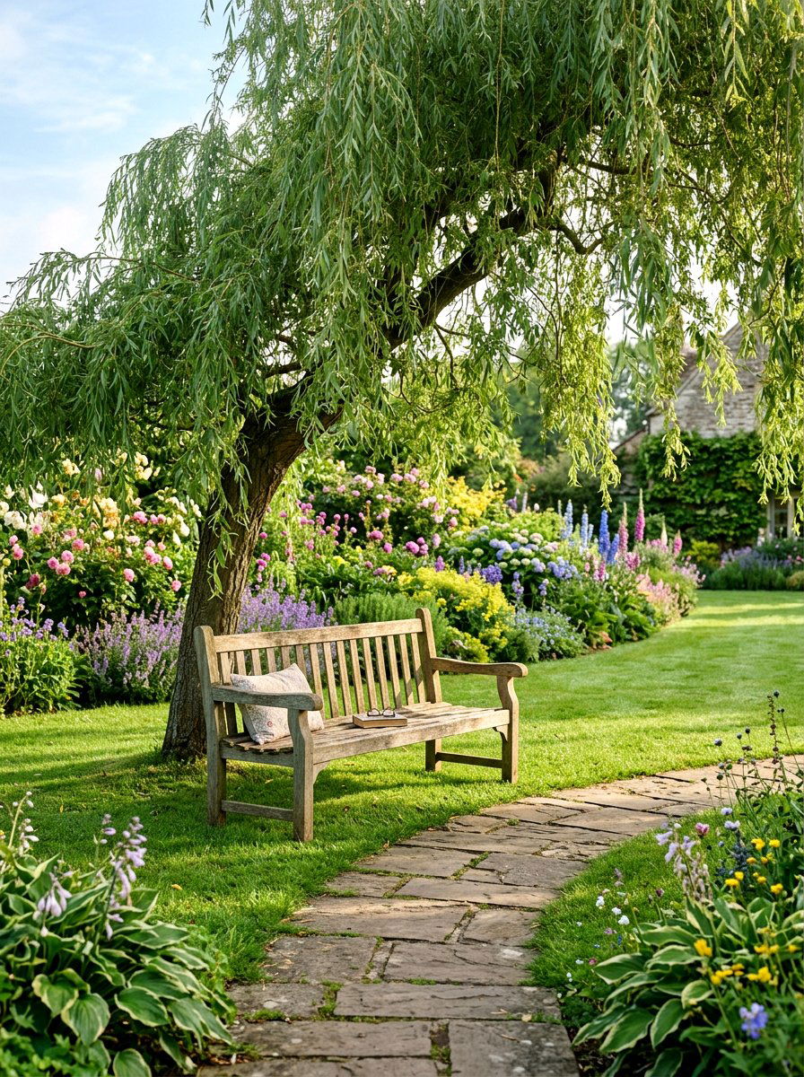 Wooden Garden Bench - 30 outdoor bench ideas