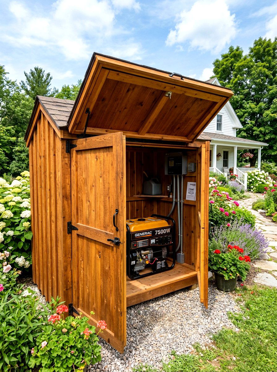 Wooden Generator Shed - 30 generator enclosure ideas